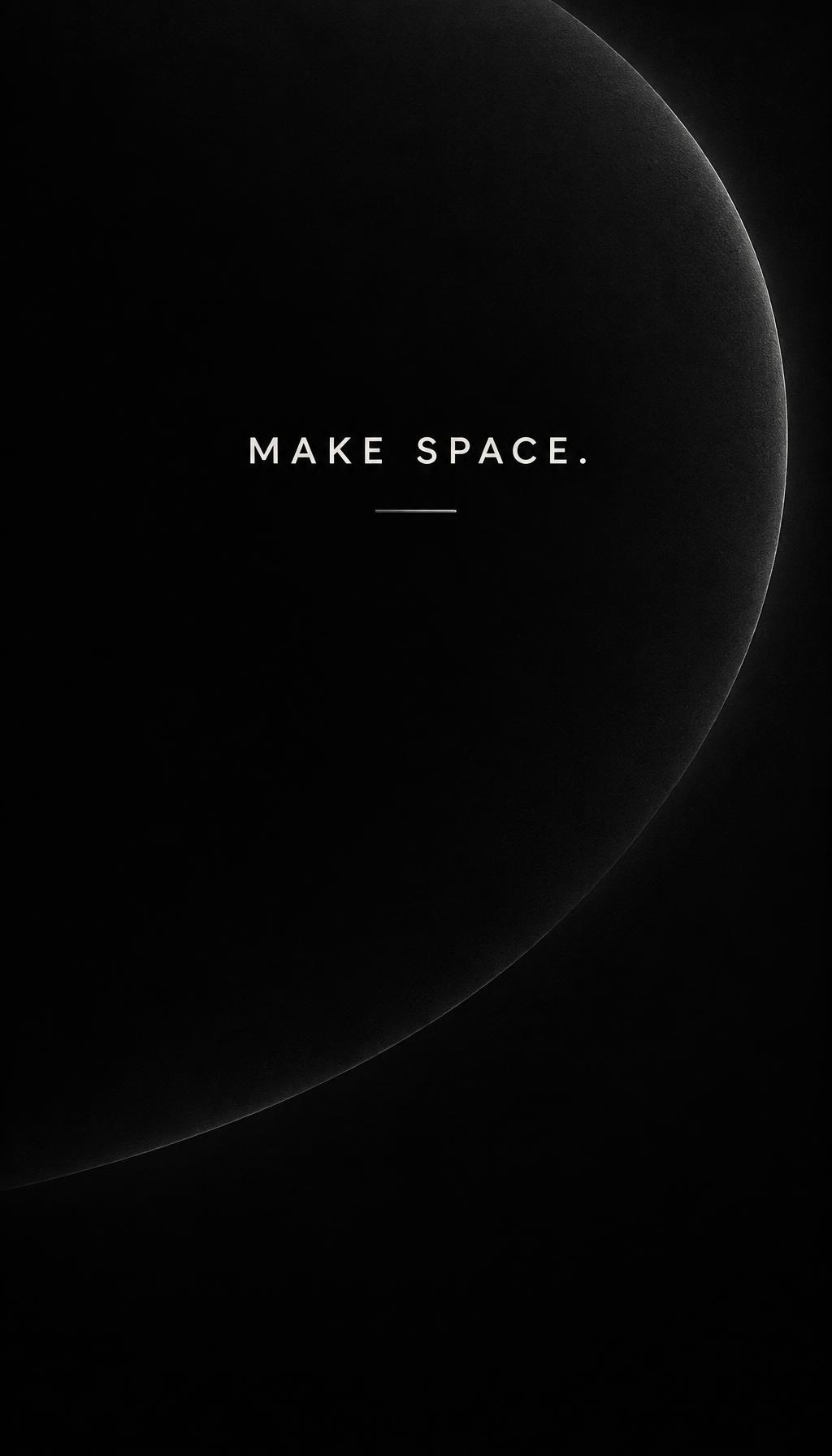 Make Space iPhone wallpaper