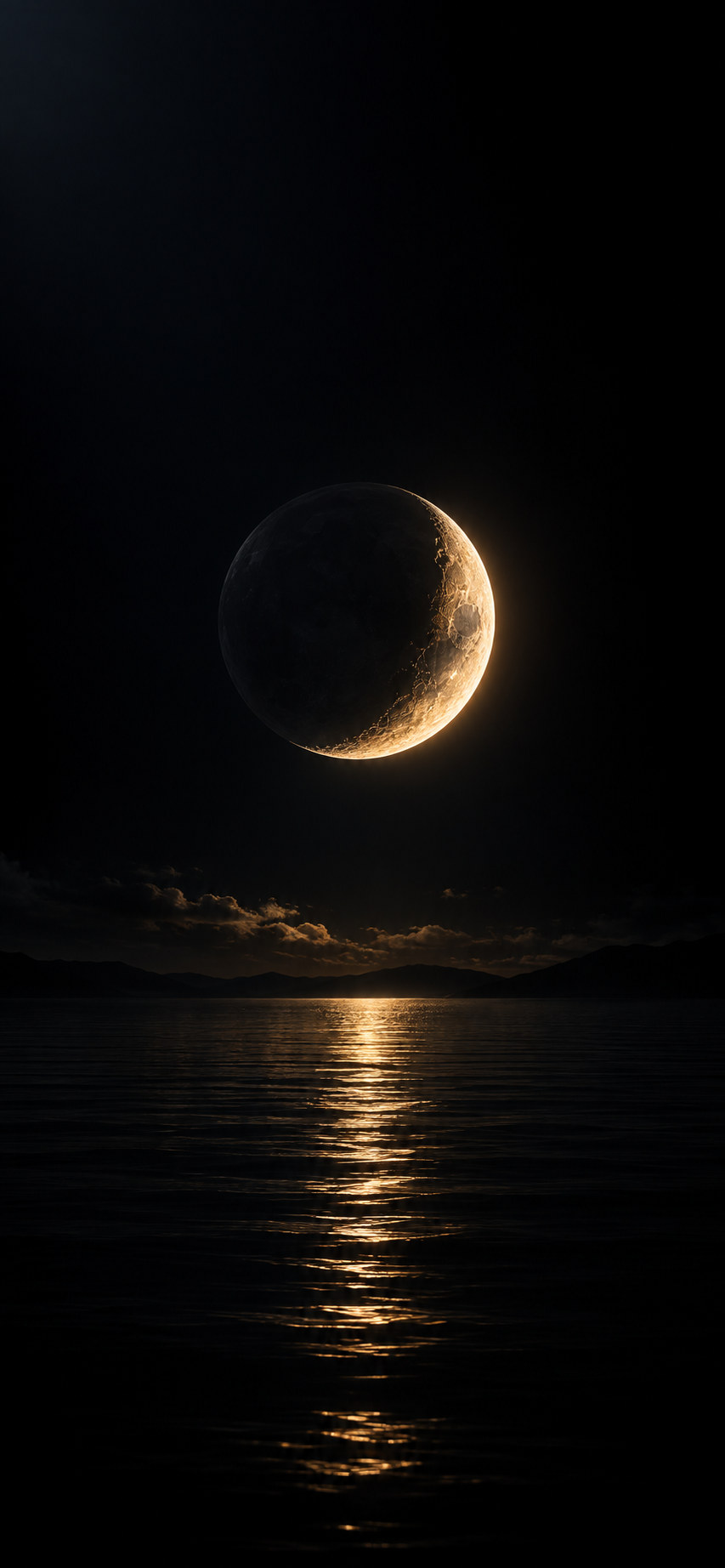 Golden Crescent iPhone wallpaper
