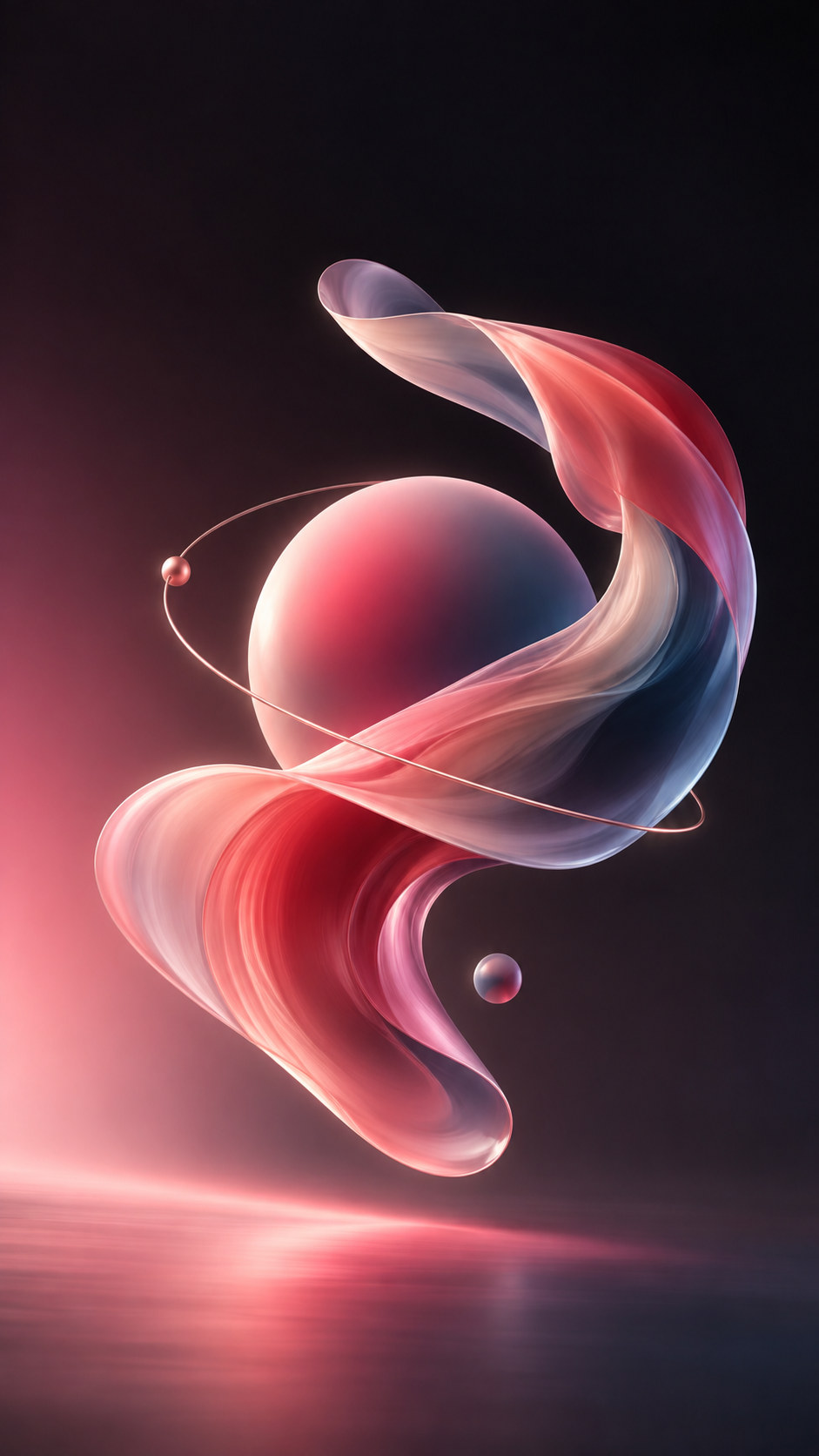 Pink Orbit iPhone wallpaper